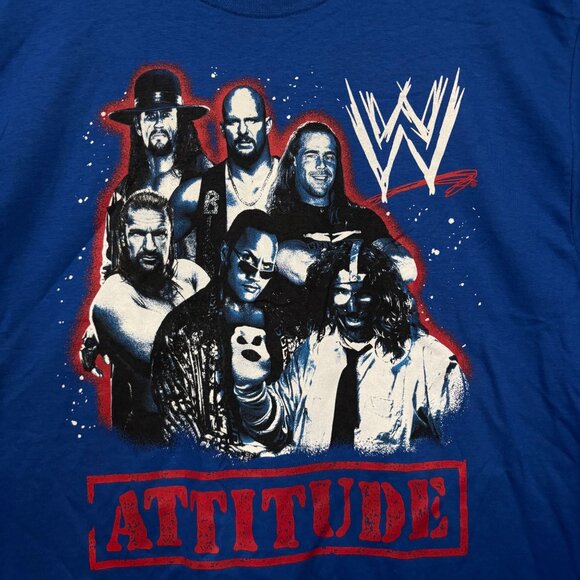The 90s Attitude Era Superstar Roster WWE Legends T-Shirt L - Picture 2 of 4